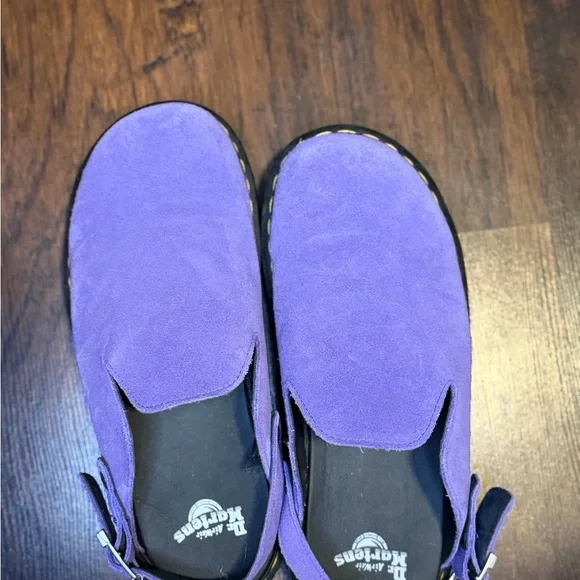 Dr. Martens Purple Suede Slip-On clogs - Picture 7 of 7